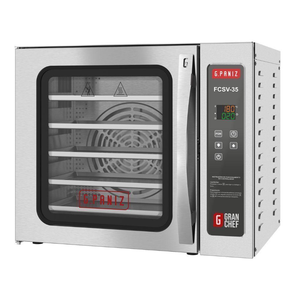 Forno Convector Granchef 35x35 Sem Vapor Fcsv35 G.paniz Forno Convecção 75 Litros Inox 220v - 1