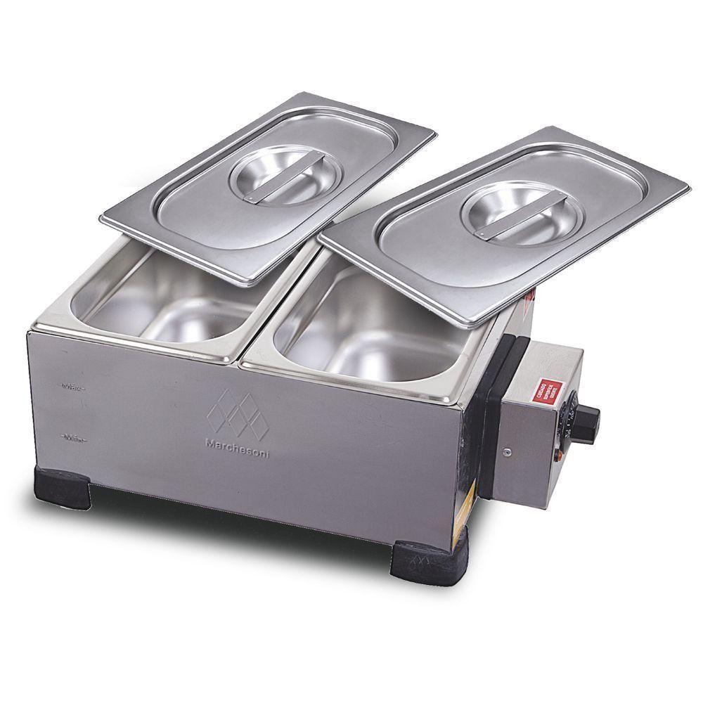 Derretedeira Industrial 2 Cubas 2,5kg Dr2 Marchesoni Banho-maria Multiuso Inox 110v - 1