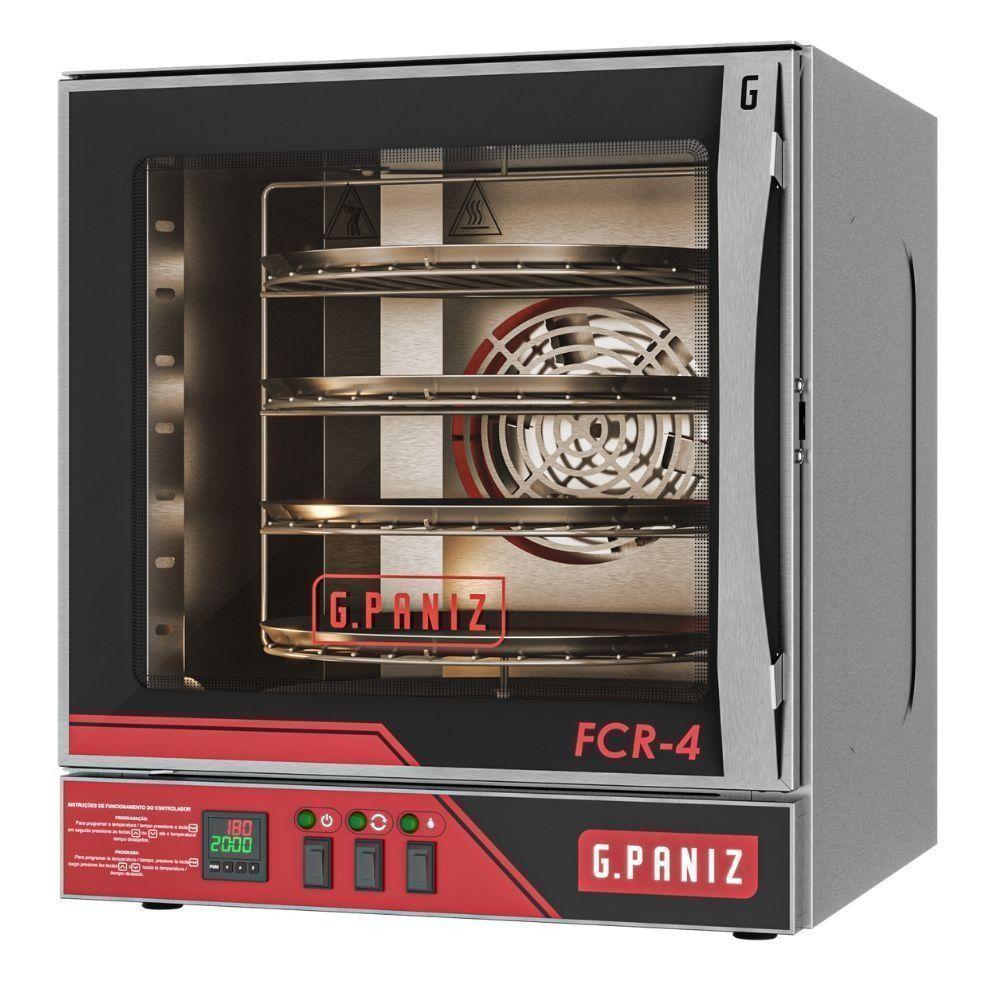 Forno Convector Rotativo Elétrico Fcr4 G.paniz Forno Convecção 74 Litros Inox 220v - 1