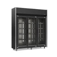 Expositor 3 Portas All Black Geas3plb Gelopar Auto Serviço Total Black 4 Prateleiras 220v - 2