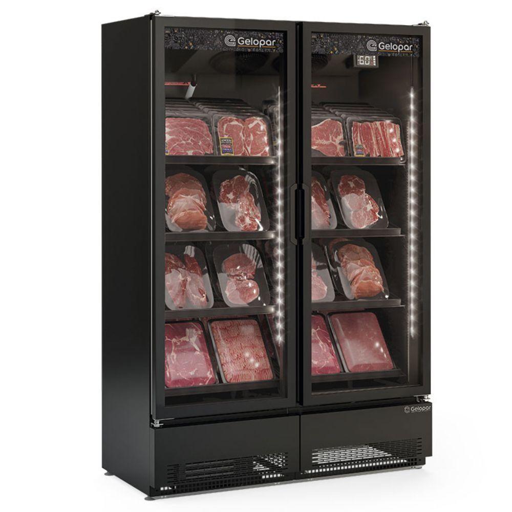 Expositor Vertical Linha Carbono 2 Portas Gcbc950cb Gelopar Refrigerador 957 Litros All Black 220v - 4