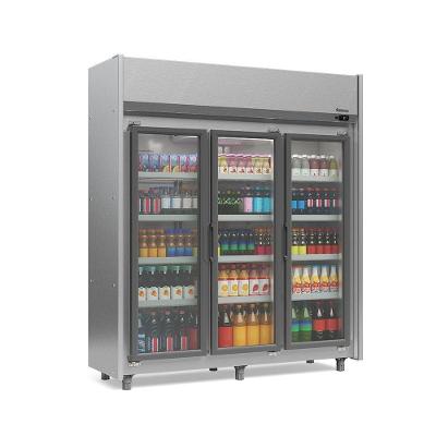 Expositor 3 Portas Geas3p Gelopar Auto Serviço Tipo Inox 4 Prateleiras 220v