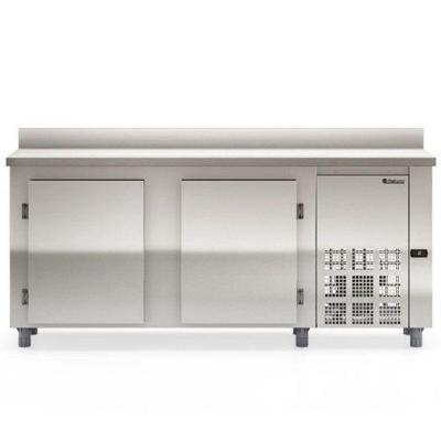 Balcão De Encosto Com 2 Portas Sem Pia Gbfe200 Gelopar Balcão 556 Litros Inox 220v