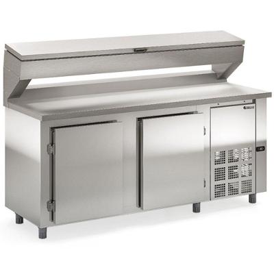 Balcão Condimentado Com 2 Portas E 11 Gns Gbpz200cbt Gelopar Refrigerado, Acompanha Cubas Inox 220v