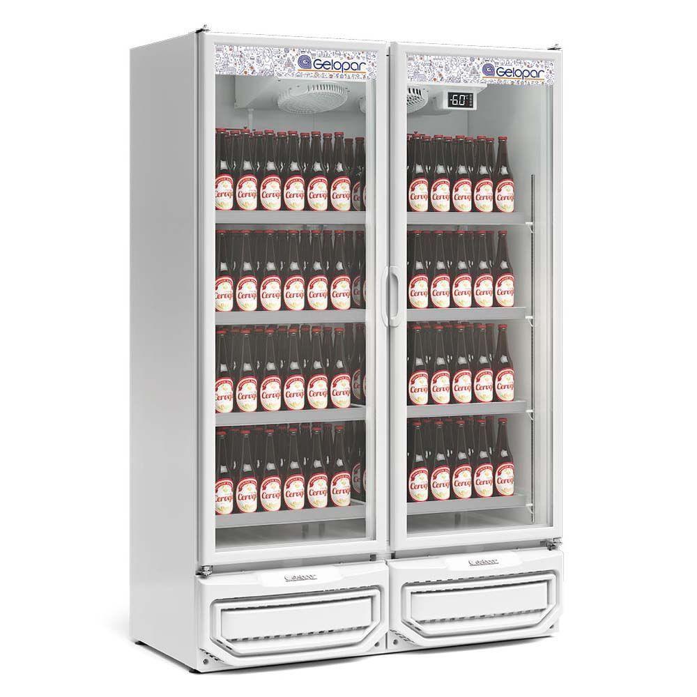 Expositor Vertical 2 Portas De Vidro Gcbc950 Gelopar Refrigerador 957 Litros Branco 220v - 3
