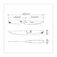 Faca Para Churrasco E Frutas Tramontina Sublime Em Aço Inox 5 Polegada - 7