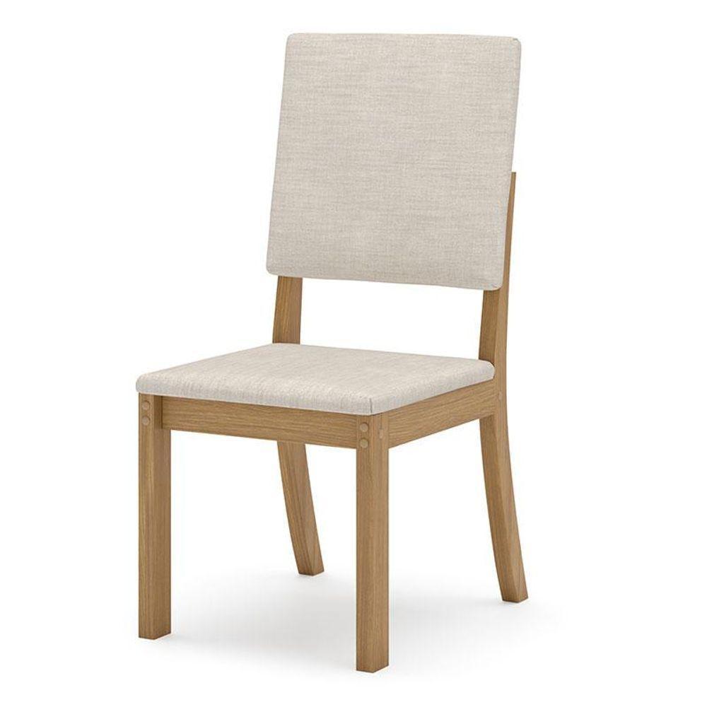 Cadeira Para Mesa De Jantar Ambiente Milla Kit 2 Peças Nature Linho - Henn - 4