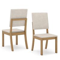 Cadeira Para Mesa De Jantar Ambiente Milla Kit 2 Peças Nature Linho - Henn - 5