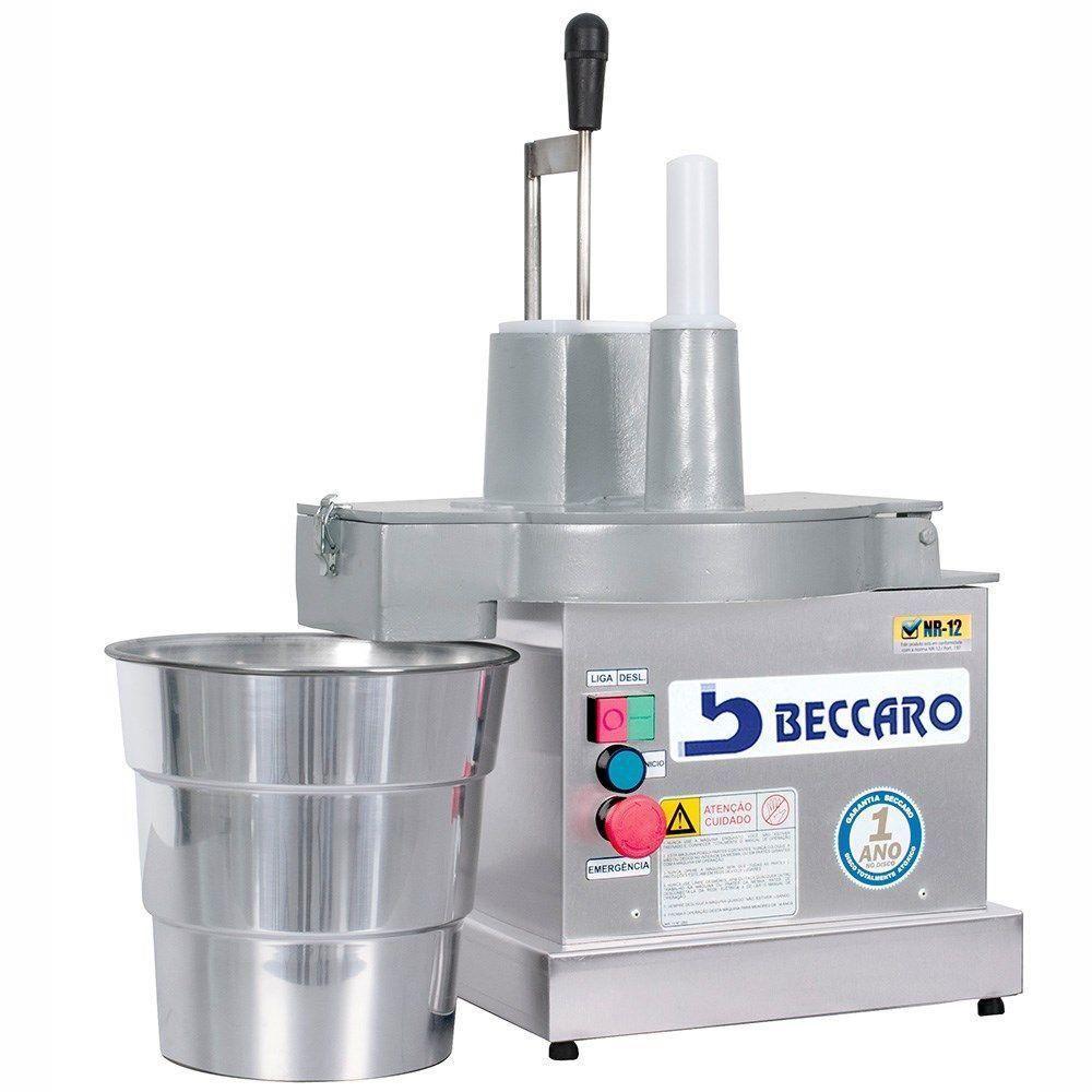 Processador De Alimentos Monofásico 6 Discos Pab300 Beccaro Processador Inox Bivolt - 1