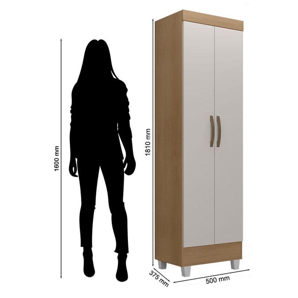 Armário Multiuso Lite Nature Off White - Móveis Leão - 2