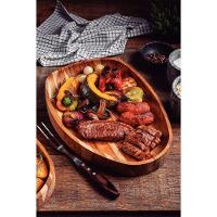 Gamela Organica Churrasco Tramontina Em Madeira Teca Fsc Com Acabamento Em óleo Mineral 44x30 Cm - 6