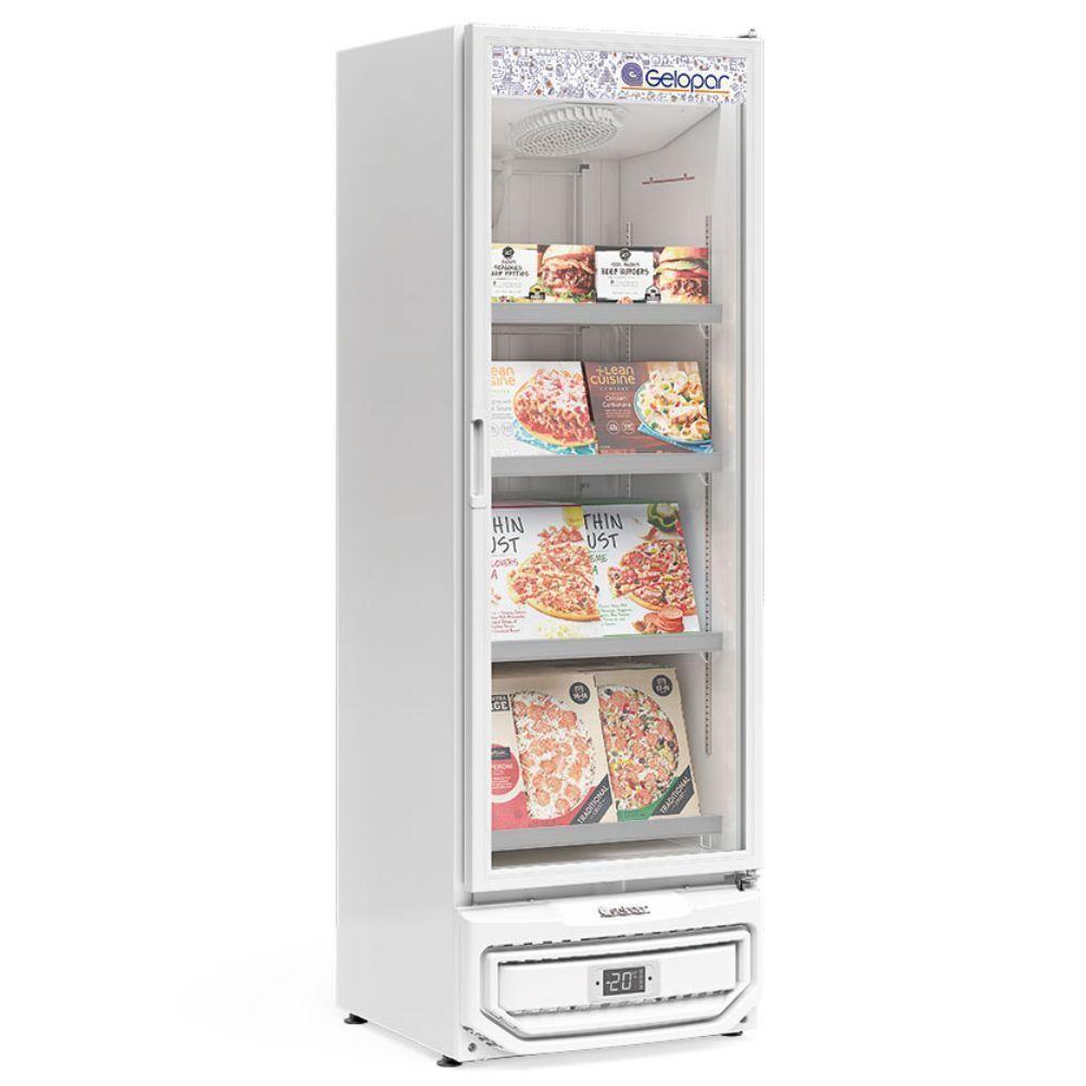 Freezer Expositor Vertical 1 Porta De Vidro Gcvc45 Gelopar Expositor 445 Litros Branco 220v - 1