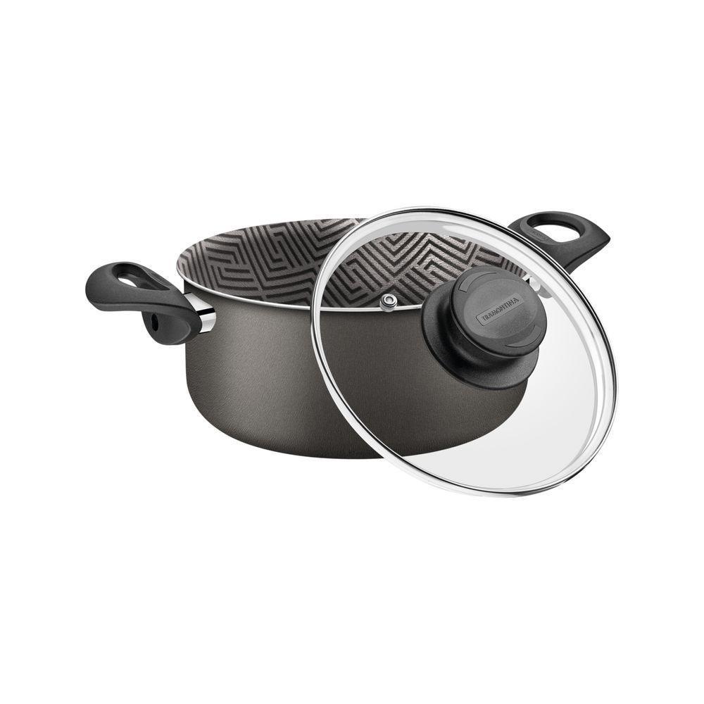 Caçarola Tramontina Paris Em Alumínio Com Revestimento Antiaderente Starflon Max Chumbo Com Tampa D - 1