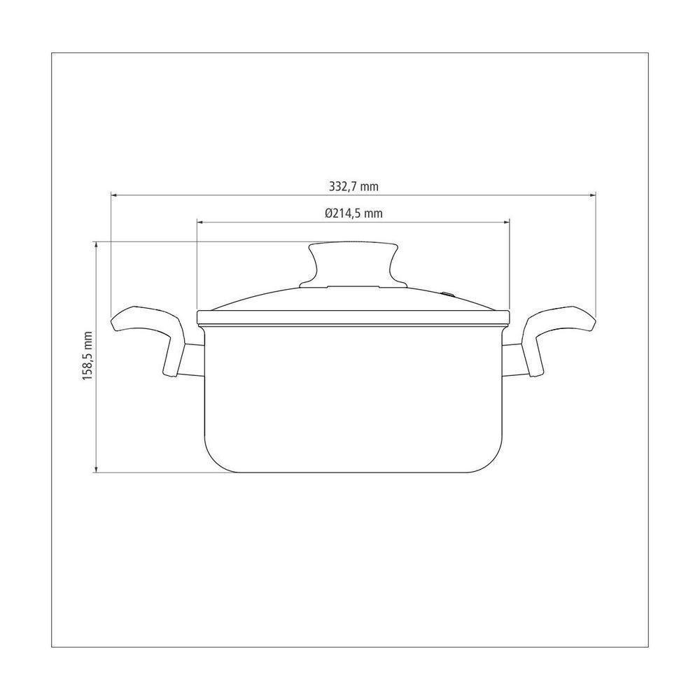 Caçarola Tramontina Paris Em Alumínio Com Revestimento Antiaderente Starflon Max Chumbo Com Tampa D - 2