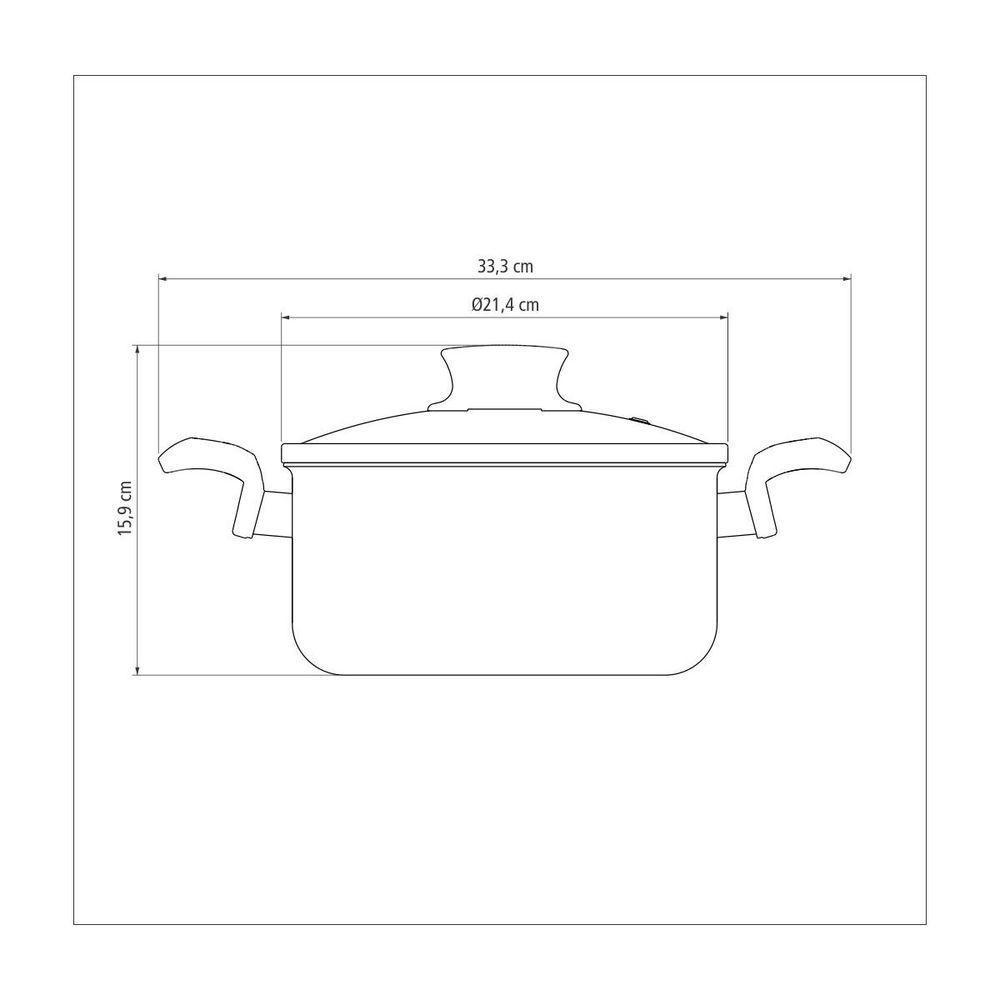 Caçarola Tramontina Paris Em Alumínio Com Revestimento Antiaderente Starflon Max Chumbo Com Tampa D - 3