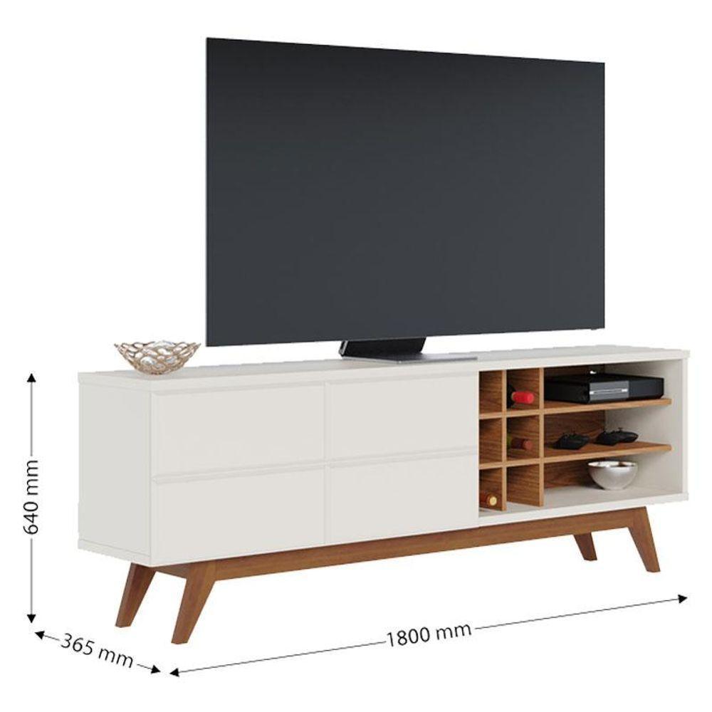 Rack Bancada Noronha 1.8 Off White Matte Freijó - Colibri - 4