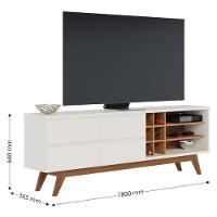 Rack Bancada Noronha 1.8 Off White Matte Freijó - Colibri