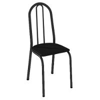 Cadeira Para Mesa De Jantar 050 Kit 4 Peças Preta - Artefamol - 1