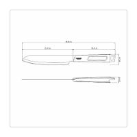 Faca Trinchante Tramontina Churrasco Black Com Lamina Em Aço Inox Preto 8 Polegada - 3