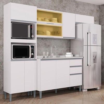 Cozinha Com Balcão De Pia Aline Branco - Poquema