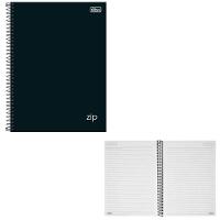 Caderno Espiral Capa Dura Universitário 10 Matérias 160 Folhas Zip Tilibra Preto - 2