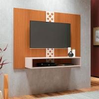 Painel Para Tv Home Suspenso Ambiente Form Cinamomo Off White - Hb Móveis - 1
