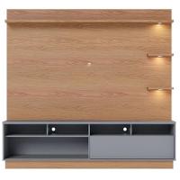 Estante Home Theater Ambiente Campeche Freijó Cinza Acetinado - Colibri