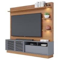 Estante Home Theater Ambiente Campeche Freijó Cinza Acetinado - Colibri - 5