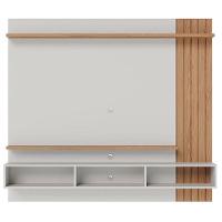 Painel Para Tv Home Suspenso Juriti 1.8 Off White Matte Freijó - Colibri - 2
