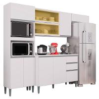 Cozinha Aline Balcão Com Tampo Branco - Poquema - 1