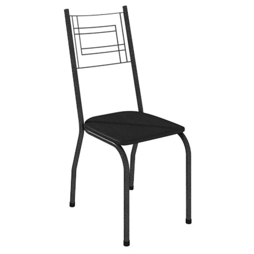 Mesa De Jantar Bruna 100x60 Cm Com Granito Ocre Itabira Com 4 Cadeiras 063 Preto - Artefamol - 4