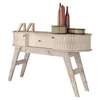 Estante Home Theater Com Bancada Suspensa Monte Carlo Com Aparador Estoril Calacata Off White - Madetec - 7