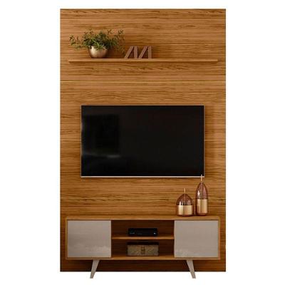 Estante Home Theater Com Bancada Panorama Fendi Naturale - Madetec