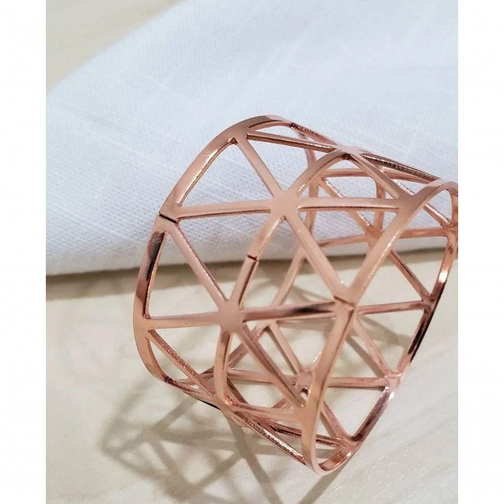 Kit Com 12 Anel De Guardanapo Egito Mimo Style Bronze - 2