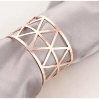 Kit Com 12 Anel De Guardanapo Egito Mimo Style Bronze - 3