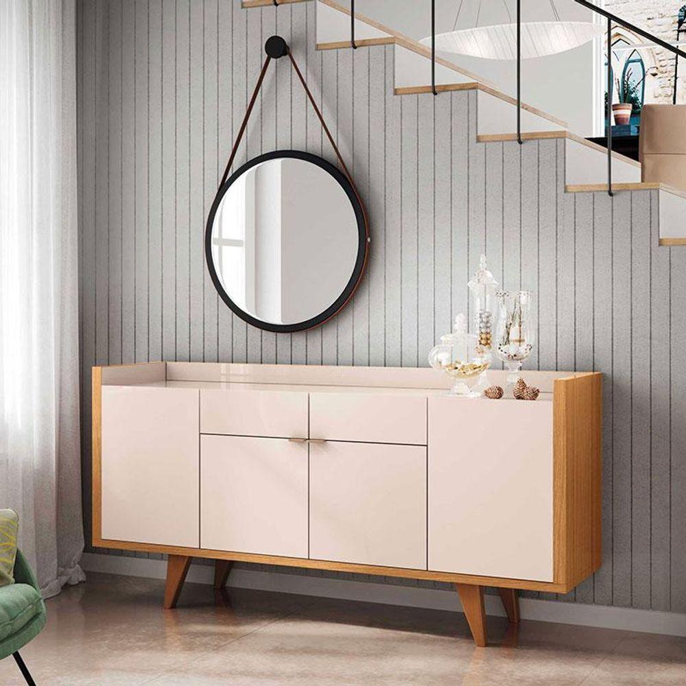 Buffet Ambiente Melodia Off White Cinamomo - Hb Móveis - 1