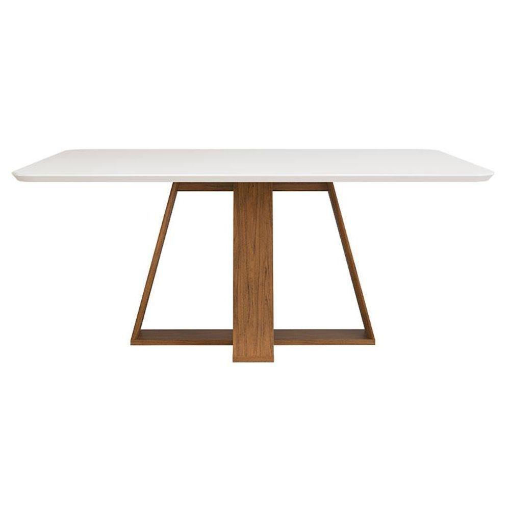 Mesa De Jantar Kiara Freijó Off White Com 6 Cadeiras Yasmin Freijó Veludo Kraft - Dj Móveis - 5