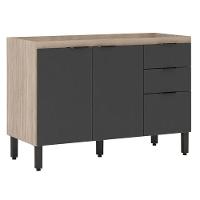 Balcão Para Pia Firenze 120 Cm Avena Grafito - Demóbile - 1