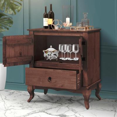 Buffet Clássico Madeira Maciça Pés Luis Xv Marrom 4002 Shop Jm