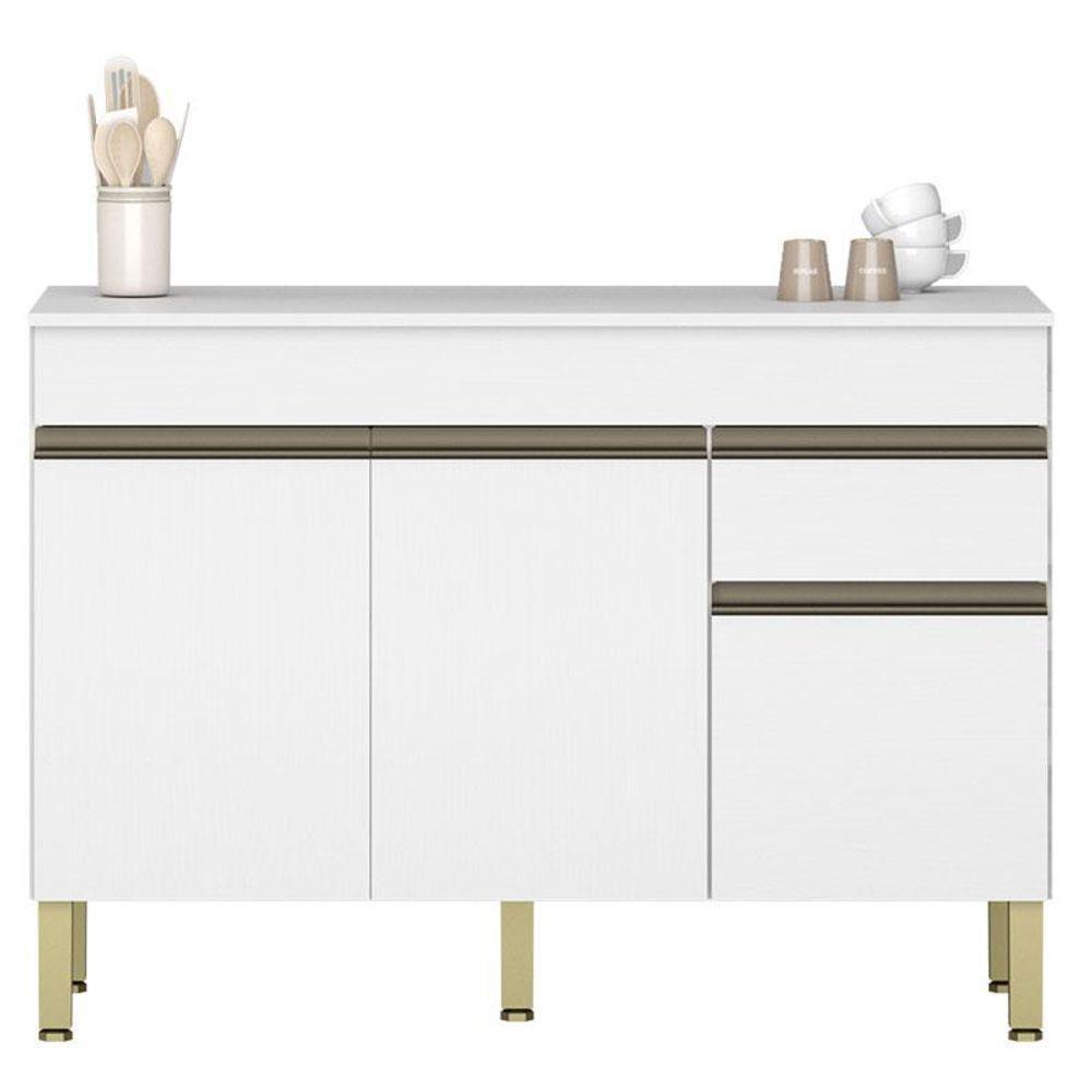 Balcão De Pia Ambiente Line 120 Cm Com Tampo Supremo - Kits Paraná - 4