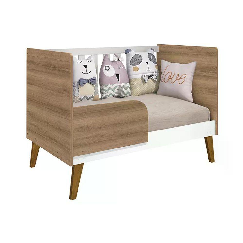 Berço Retrô Ayla Branco Fosco/mezzo Fosco - Reller Móveis Branco Fosco/mezzo Fosco - 2