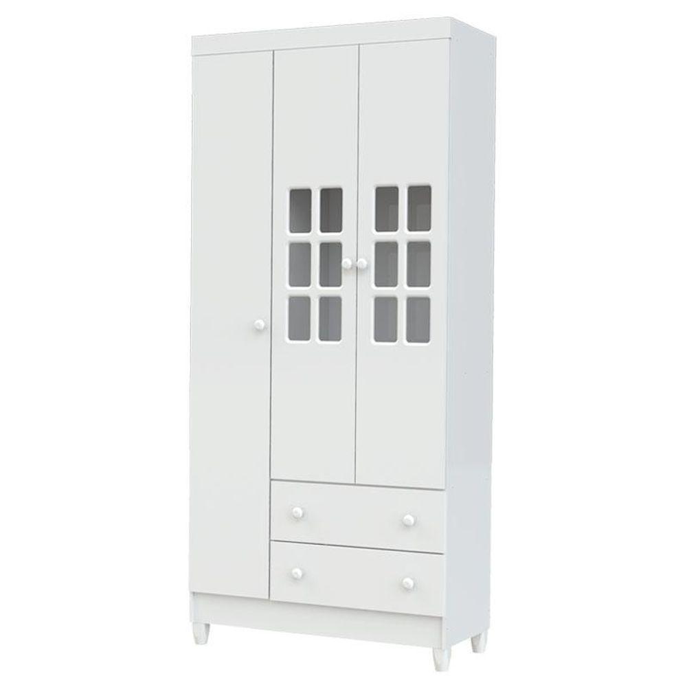 Quarto De Bebê Mariah 3p Com Berço Mirelle Branco Brilho - Carolina - 4