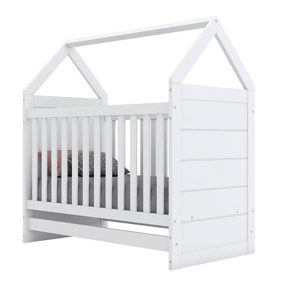 Quarto De Bebê Mississipi 4 Portas Com Berço Montessoriano Americano Branco - Henn - 5