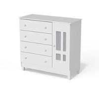 Quarto De Bebê Ariel 3 Portas Com Berço Lila Branco Brilho - Carolina Móveis - 7