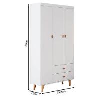 Quarto De Bebê Duda Com Berço Americano Ludmila Branco Acetinado Bétula E Colchão Ortobom - 2