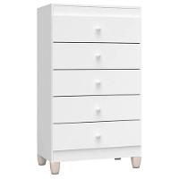 Quarto De Bebê 4 Portas Com Gaveteiro Ternura Baby E Berço Branco Brilho Com Colchão - 7