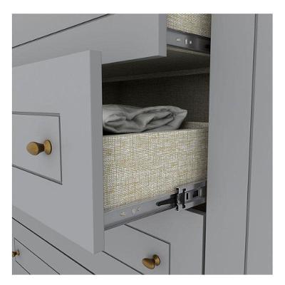 Guarda Roupa Casal Mississipi 6 Portas 4 Gavetas Cinza MDF-MDP Henn