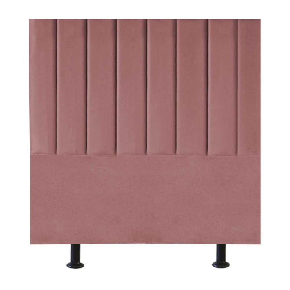 Cabeceira De Cama Solteiro Box 100 Cm Taís Suede rosê - 1