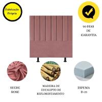 Cabeceira De Cama Solteiro Box 100 Cm Taís Suede rosê - 3