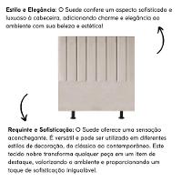 Cabeceira Estofada Cama Box Casal 140 Cm Marina Suede bege - 2